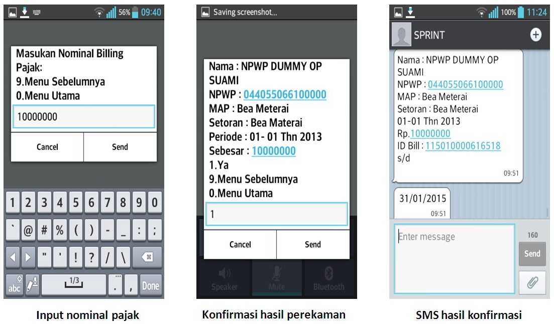 Cara Membuat Kode Billing Pajak Via SMS |e Pajak Online