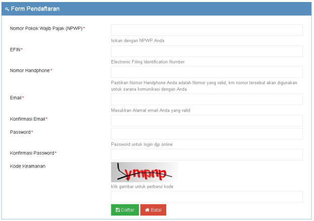 formulir faktur e pendaftaran Forum Jawab  Pajak Tanya Online Diskusi e Pajak Online &